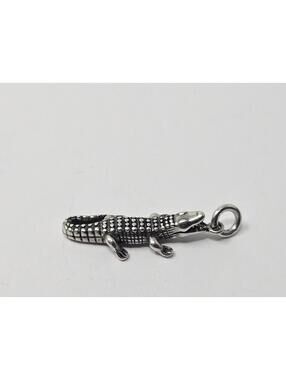 Vintage 3D 925 Sterling Silver Alligator Charm 3.2g